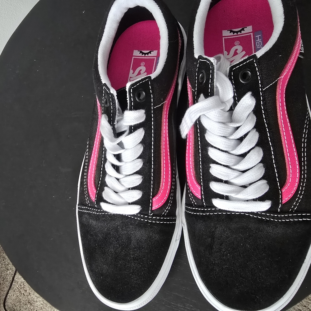 Vans BMX Old Skool Black Neon Pink 9 Like New!!! - Picture 4 of 9